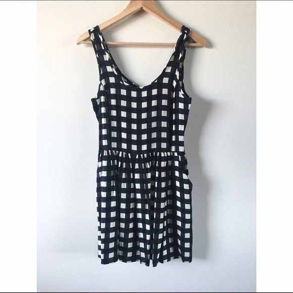 Fit n Flare Black n White Check Dress