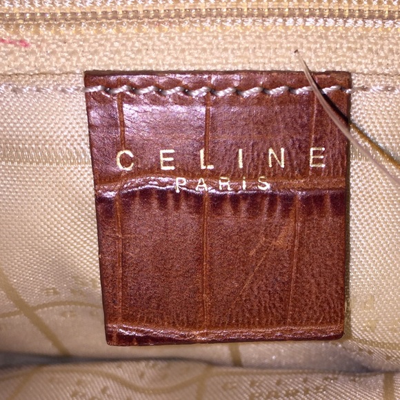 authentic CÈLINE small zip top crocodile SHOP TOTE - Picture 2 of 4