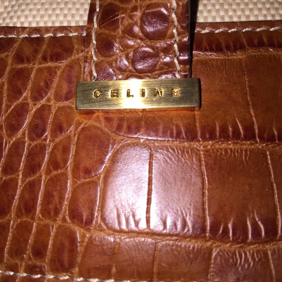 authentic CÈLINE small zip top crocodile SHOP TOTE - Picture 3 of 4