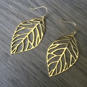 Gold Leaf dangle earrings