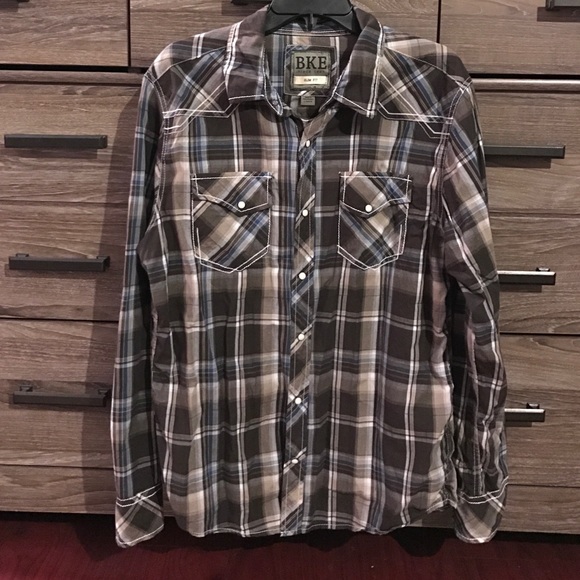 Buckle slim fit long sleeve button up