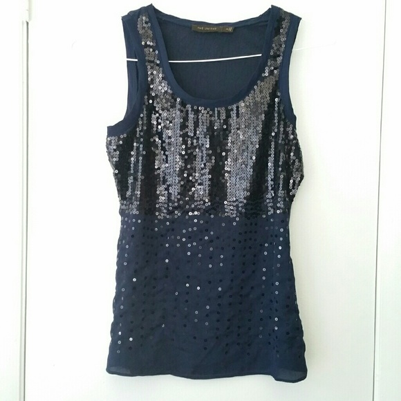 DONATED! The Limited Sequin Navy Blue Tank