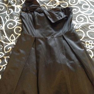 Black strapless dress