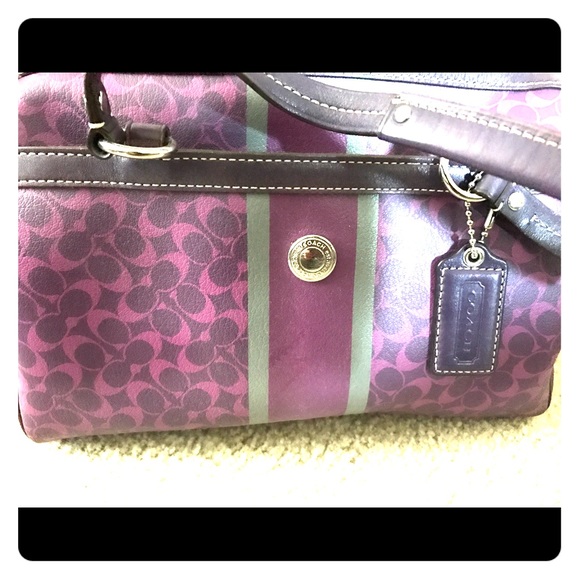 Purple coach purse