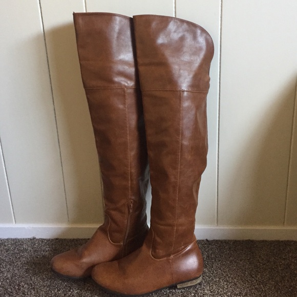 Knee high brown boots