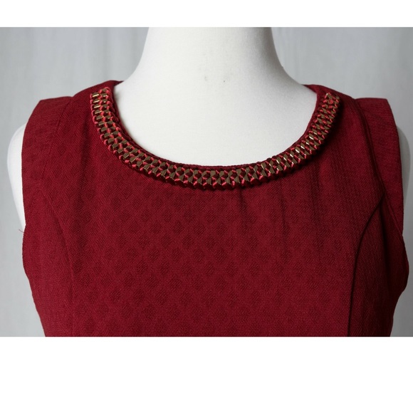 ‼️SALE‼️Neckline Trim Pleated Skater Dress - Picture 4 of 4