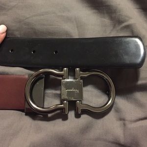 Ferragamo belt size 36. Reversible black and brown