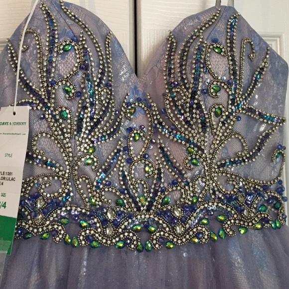 Dave and Johnny lilac 3/4 dress