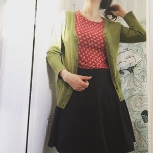 Modcloth charter school cardigan sap green