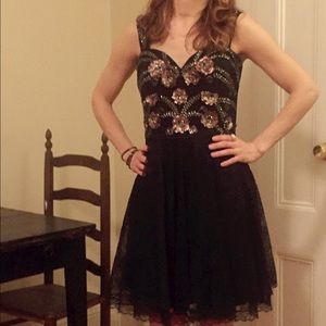 Marchesa Notte Dress, Size 6, Black lace