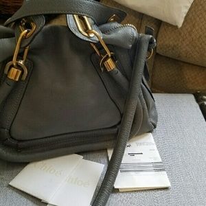 Authentic Chloe Paraty Gray Small Shoulder Bag