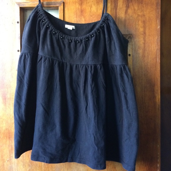 Old Navy Black Flowy Spaghetti Strap Tank - Picture 2 of 4