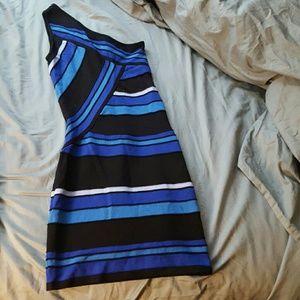 Arden B. Blue one shoulder mini dress