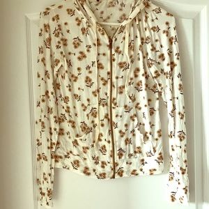 SUPER RARE Brandy Melville light zip up sweatshirt