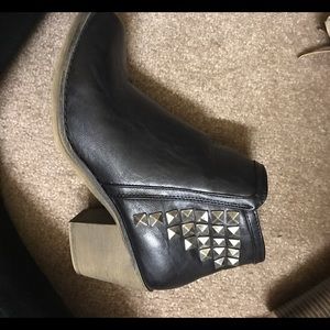 Studded healed booties
