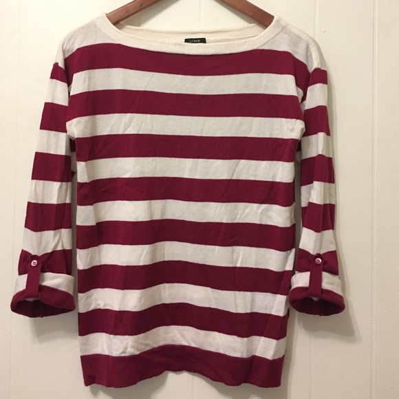 J. Crew boat neck nautical sweater - Picture 1 of 4