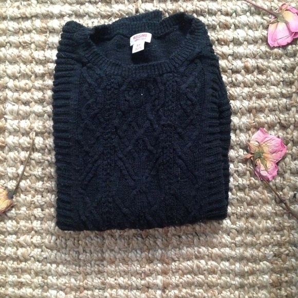 Black Cableknit Sweater