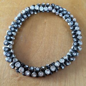 Stella & Dot Vintage Twist Bracelet in Silver M/L