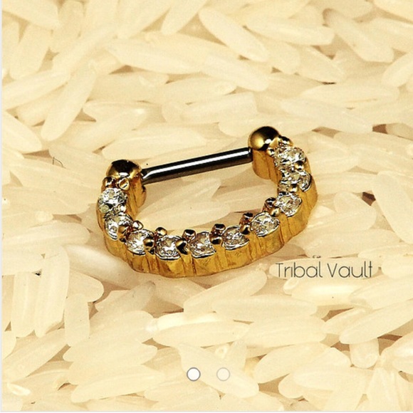 Gold Diamond Fully Paved Septum