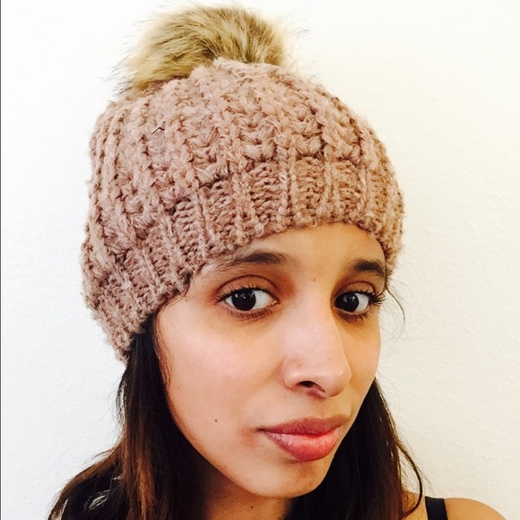 S OL D Knitted Pom- Pom Beanie - Picture 3 of 3