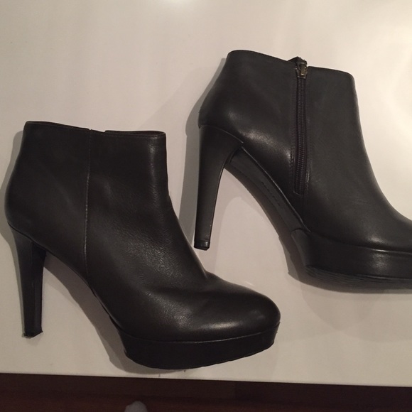 Chocolate Brown Leather Booties