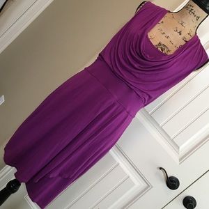 SOLD! Purple Cowl Neck mark Dress Sz L XL