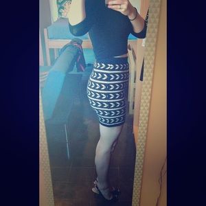 Black and Gold Sweater Skirt