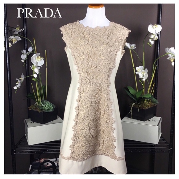 NWT PRADA CREAM DRESS - Picture 5 of 6