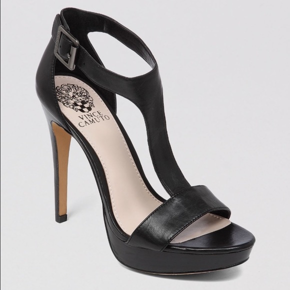 Vince Camuto black leather heels.