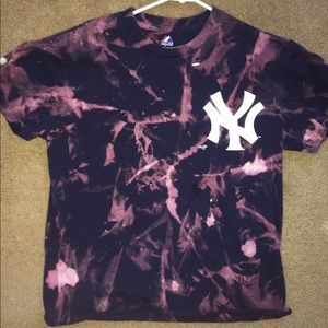 Distressed bleach Yankees t shirt