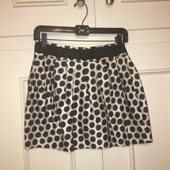 Black and White Polka Dot Mini Skirt - Picture 1 of 4