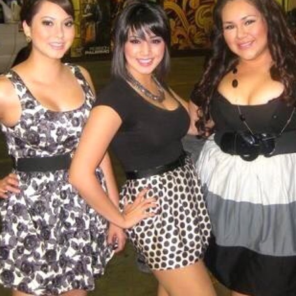 Black and White Polka Dot Mini Skirt - Picture 3 of 4