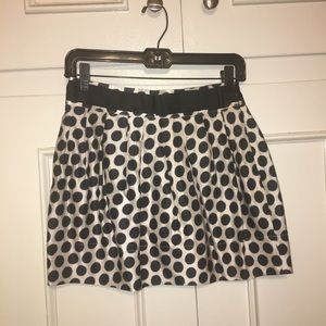 Black and White Polka Dot Mini Skirt