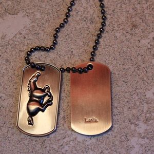 LUELLA Bartley Rare Keychain Bag Charm Dog Tags