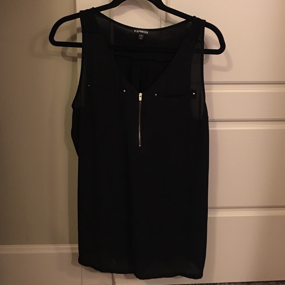 Express black zip front tank - Picture 2 of 3