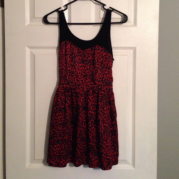 Fun and Sexy Red Cheetah Print Dress
