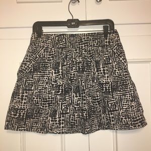 Black and White Unique Printed Skirt