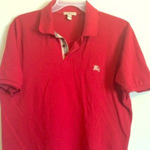 Red Burberry men's polo *reserved