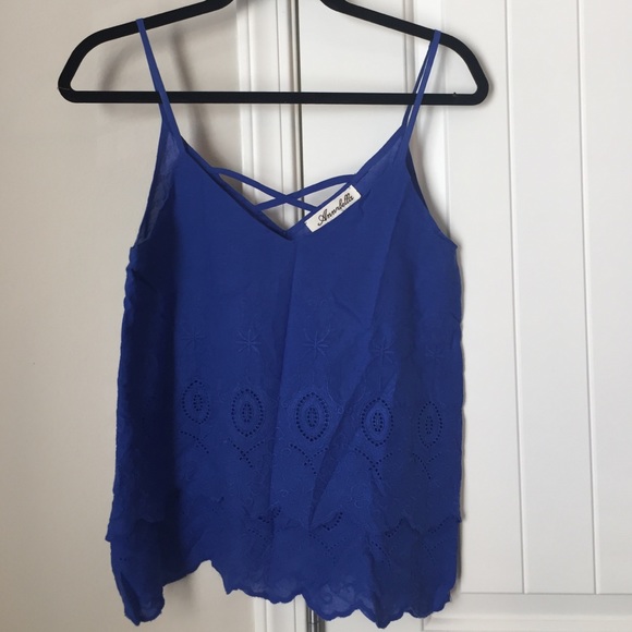 Royal blue cross back top