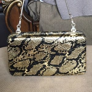 Gold and Black Snake Pattern Wallet