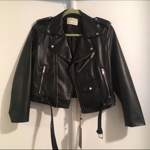Zara faux leather jacket