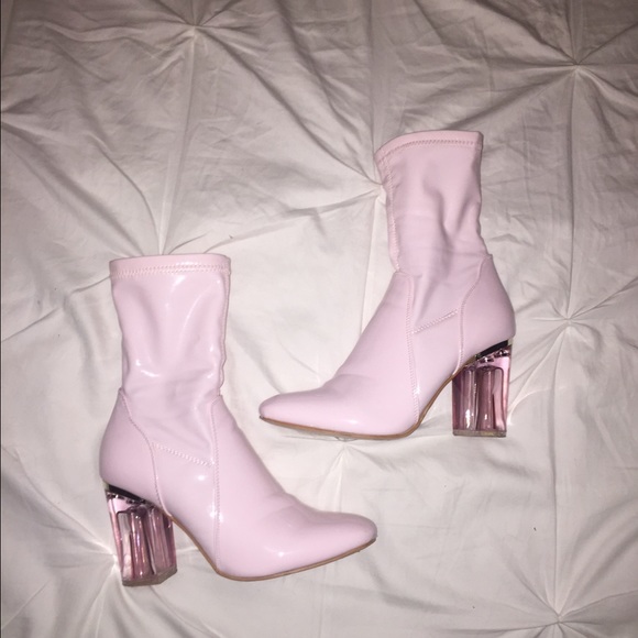 Pink Patent Booties