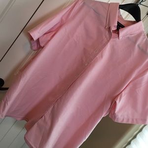 🌸2/$10 Pink Land's End Short Sleeve Shirt 3X