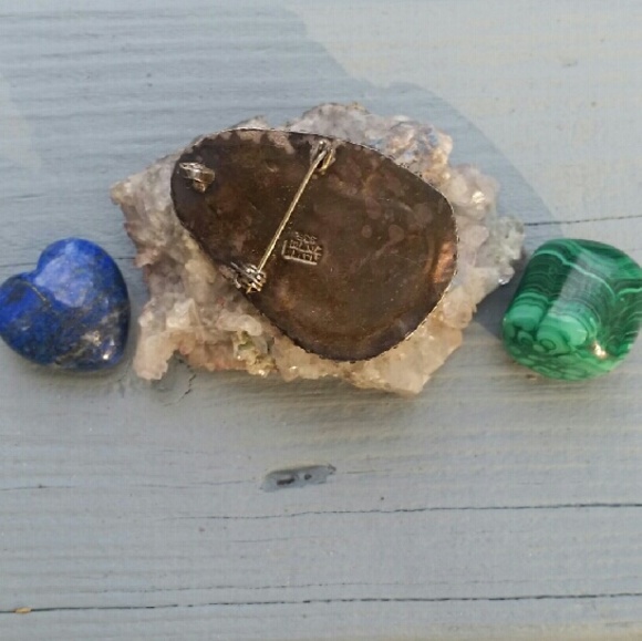 Huge Vintage Silver Stone Of Eilat Necklace - Picture 2 of 3