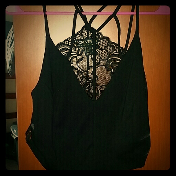 Mesh back crop top