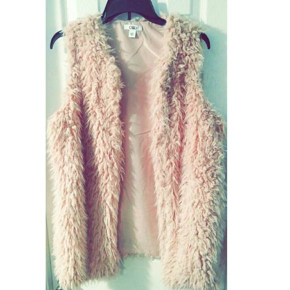 Shaggy faux fur vest