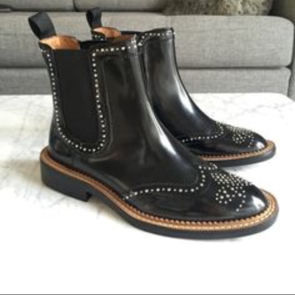 studded flat booties