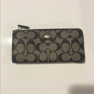 Authentic Black and Gray Coach Wallet