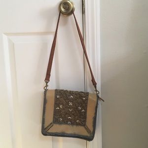 Anthropologie Gilt Trails Shoulder Bag
