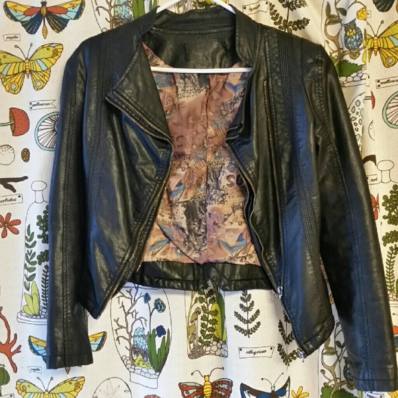 Faux Leather Moto Jacket